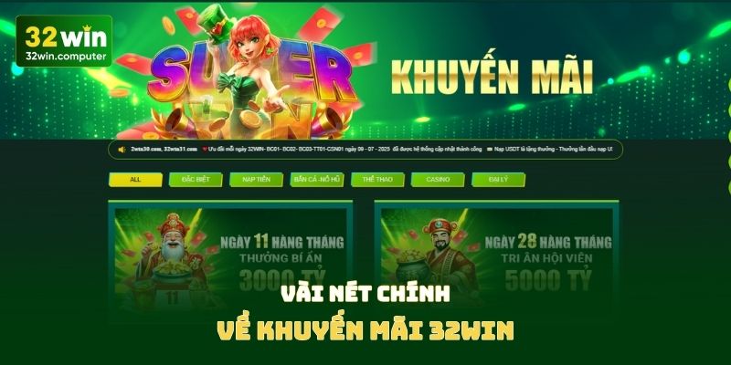 Vài nét chính về khuyến mãi 32Win